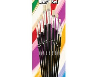 BAZIC Assorted size oil paint brush set