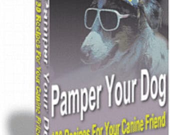 eBook - 130 Dog treat recipes - Pamper your dog 140 page eBook - recipes for canines - homemade dog treats - dog recipes - dog food ebook