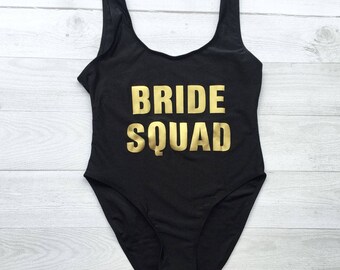Bride Squad Swimsuit. One Piece Swimsuit. Bachelorette Bathing Suit. Bride Bathing Suit. Bride Swim.Squad Swim. Bachelorette Swimsuit.