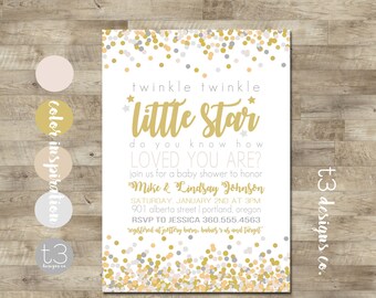 Twinkle Twinkle Little Star Baby Shower Invitation Etsy