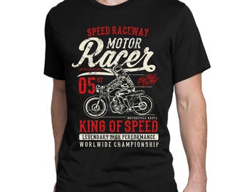 T-shirt motor racer, vintage.