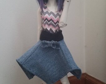 Blue jean skirt slim mini msd slim msd minifee 1:4 size