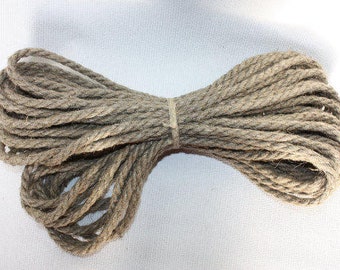 8 mm Linen Rope = 27.5 Yards = 25 Meters of Natural Linen Cord Natural Color Organic Natural Fiber Cord Decorative Rope Rustic Weddings Cord