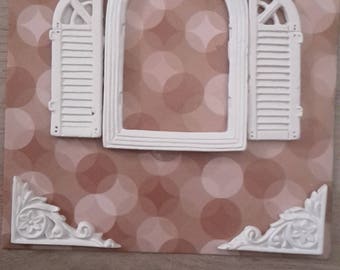 Baroque window plaster frame