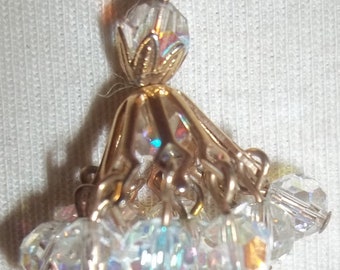 Sparkly Vintage Crystal Chandelier Necklace