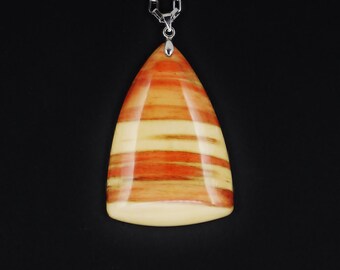 Rare Flame Box Elder Wood Pendant