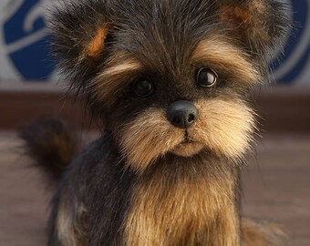 Puppy RICKY Yorkies! Yorkshire Terrier, York toy, Toy, little York, Terrier , dog, plush dog, plush toy, teddy york (made to order)