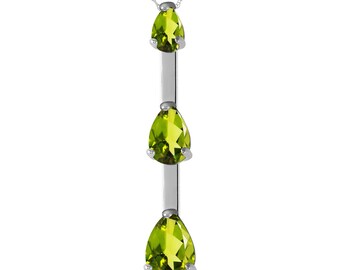 Peridot Necklace, Peridot Pendant, Natural Peridot, Teardrop necklace, August Birthstone, 14k Gold Necklace, Green Stone Pendant