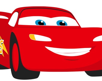 Pixar Lightning McQueen (Layered) SVG File!