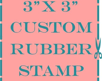 3x3 custom personalized rubber stamp