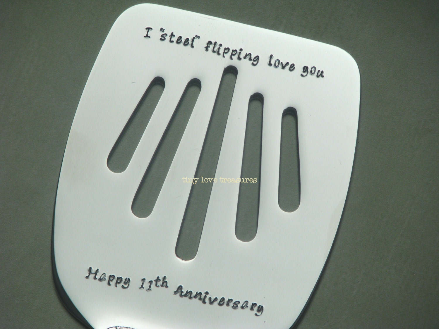 I steel flipping love you 11th Anniversary personalized
