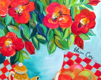 Original painting canvas art 16 x 20 Fine art by Elaine Cory