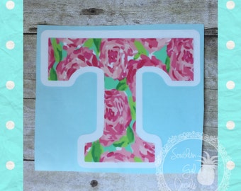 Lilly Pullitzer Tennessee Vols Inspired Vinyl Car Decal