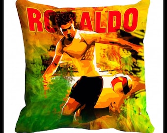 PAIR or MIX MATCH from listing - Ronaldo / soccer cushion cover - digital print