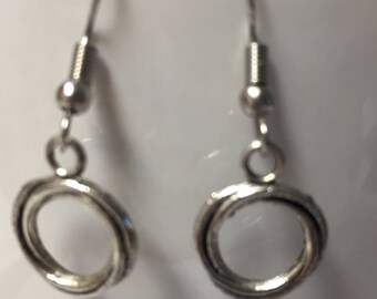 Silver Circle Earrings