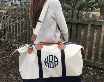 Extra Large Monogram Tote Bag - Monogram Duffle Bag - Large Travel Tote- Mothers Day Gift- Back to School - Graduation Gift - College Life