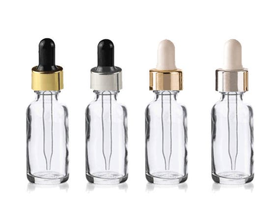 Download 3 Clear Glass 30ml LUXURY Dropper Bottle Empty Boston Round Yellowimages Mockups