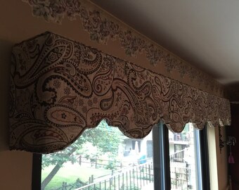 Creative exclusive Valance Box, Cornice Board, Pelmet Box leather/vinyl or fabric nailheads (only custom size and color)