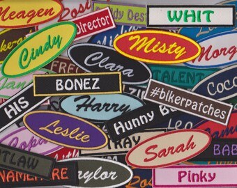 Custom Name Patch Iron On Patches for Jackets with VELCRO® Brand Fastener Available