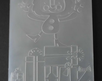 Cuttlebug Embossing Folder, 5 x 7 Embossing Folder, Birthday Embossing Folder, Lion on Gifts Embossing Folder, Childrens Birthday