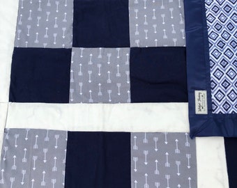 Navy and Gray Arrow Quilt
