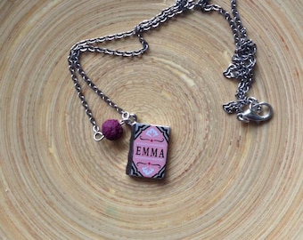 Jane austen, emma, diffuser necklace, diffuser jewelry, lava bead, lava stone, diffuse necklace, lava necklace, diffuse jewelry