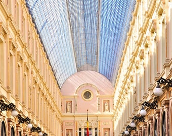 Brussels Photography, Unique Architecture of Les Galeries Royales Saint-Hubert in Brussels, Belgium, Europe Architecture, Archways