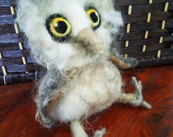 Rustic Needle Felted Owl