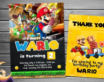 Super Mario Invitation, Super Mario Bros Invitation, Super Mario Party, Super Mario Birthday, Super Mario Invites, Super Mario Printables
