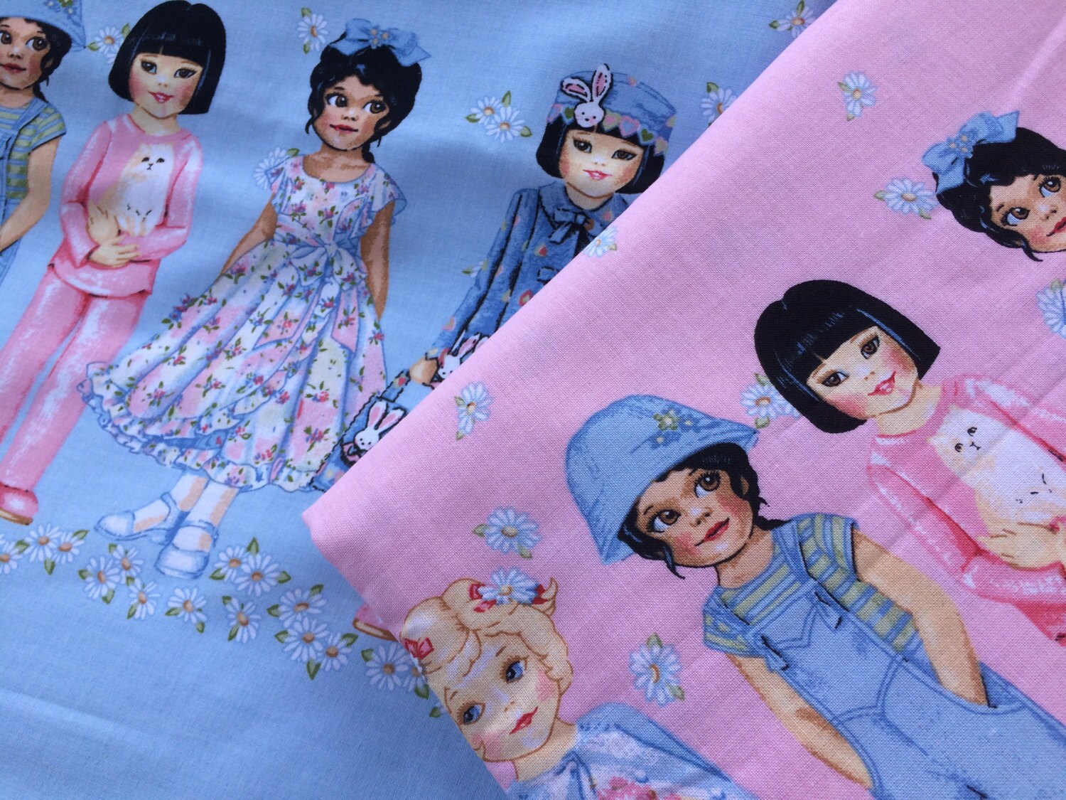 Paper Doll Fabric, Patty Reed Design, Fabric Traditions, Yardage, Daisy