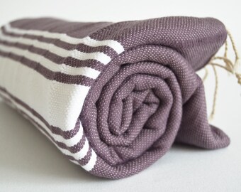 SALE 70 OFF / BathStyle / No10 Grape / Turkish Beach Bath Towel Peshtemal / Bath, Beach, Spa, Swim, Pool Towels