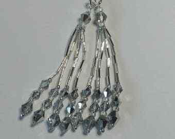 Silver Beaded Nipple Tassels for Burlesque Pasties
