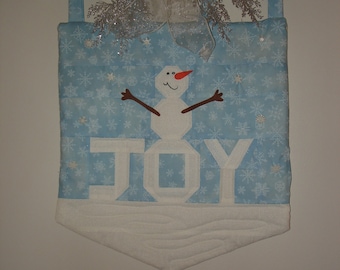 Snowman Wall Hanging - Quilted - Free Shipping Etsy