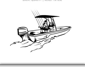 Free Free 140 Fishing Boat Outline Svg SVG PNG EPS DXF File