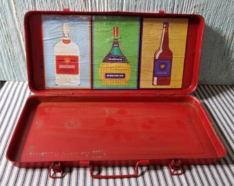 Rusty Vintage Toolbox, Vintage Toolbox, Upcycled Toolbox, Craft Organization, Tool Box, Red Toolbox,Rusty Crusty, Man Cave Decor