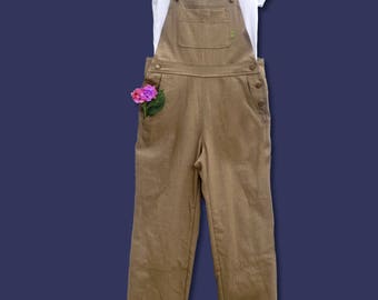 Denim Overalls: Khaki Denim