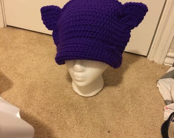 Purple Kitty Hat