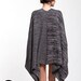 knit jacket coat cardigan cape sweater black merino wool silk