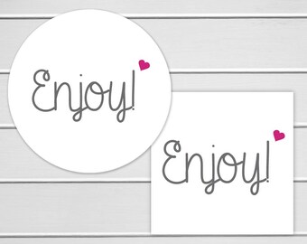 Enjoy Stickers, Wedding Stickers, Personalized Wedding Stickers, Enjoy Labels in Your Wedding Colors (#139)
