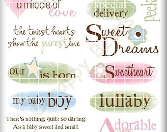 Baby Rub ons Scrapbooking Crafts Cards SBC