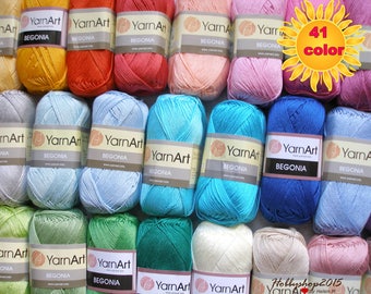 100 % Mercerized cotton yarn crochet yarn Yarnart begonia amigurumi quality perfect sport yarn knitting toys clothes eco yarn wholesale
