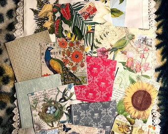 Paper napkin for decoupage / flora and fauna
