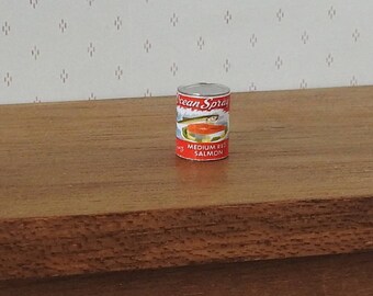 Dolls House Miniature Tin of Salmon