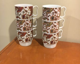 Set of 6 cups, vintage made in Japan