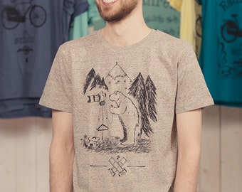 Bärnd Blitzbert - men - bio fair wear T-Shirt - Heather clay