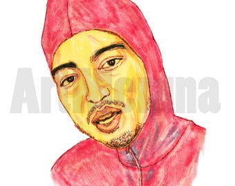 Pink Guy Face Portrait Filthy Frank Joji Digital Download Youtuber Affordable Art