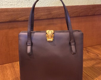 Vintage Andrew Geller Square Top Handle and Top Gold Clasp Purse
