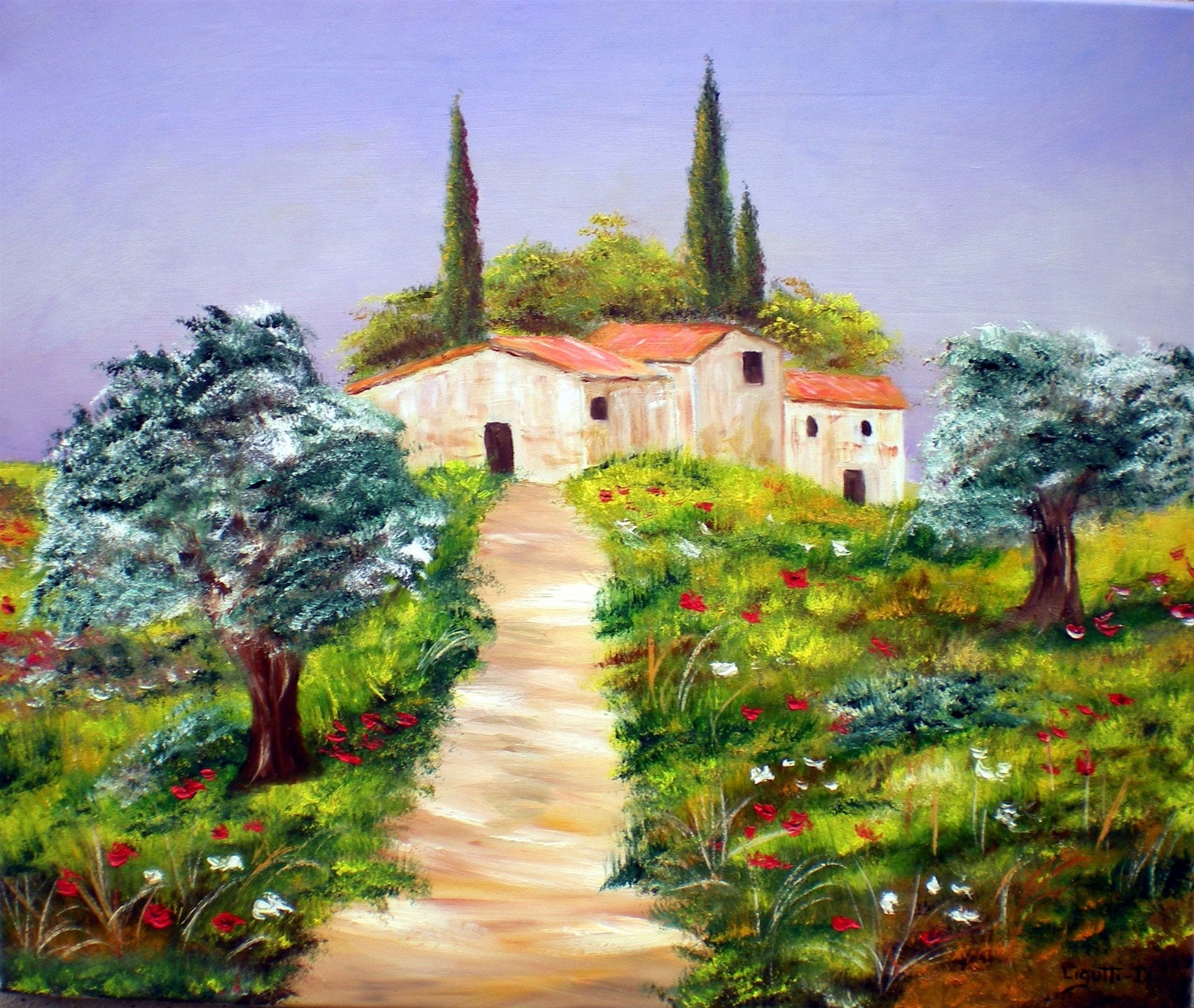 Peinture sur toile Paysage de Provence