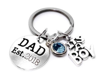 New Dad Gift 2018 Its A Boy Surprise Keychain New Baby Boy Gift