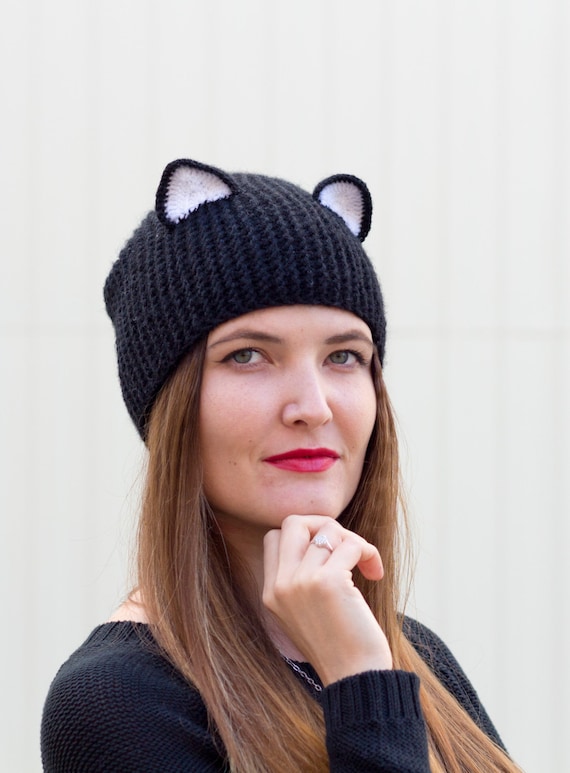 tricoter un bonnet avec oreilles de chat